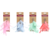 Играчка за котка Flamingo Sjuul Feather  20 см - приставка за въдица с пера и звънче